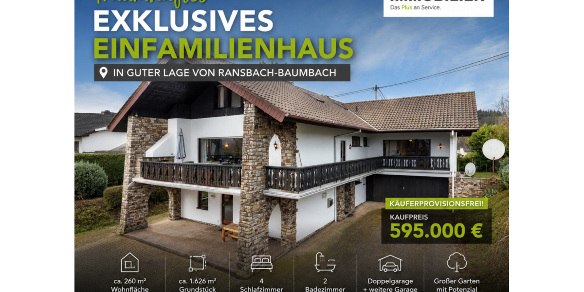 Repräsentatives Einfamilienhaus mit großem Garten - Bauernhaus, Landhaus Ransbach-Baumbach Baumbach | Angebot:16961560